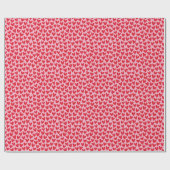 Pretty Love Heart Pattern Pink Red Valentine Geschenkpapier (Flach)