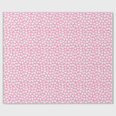 Pretty Love Heart Pattern Pink White Valentine Geschenkpapier (Flach)
