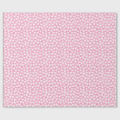 Pretty Love Heart Pattern Pink White Valentine Geschenkpapier (Flach)