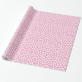 Pretty Love Heart Pattern Pink White Valentine Geschenkpapier (Ungerollt)