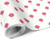 Pretty lush pink tulips pattern geschenkpapier (Rolleneckpunkt)
