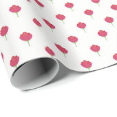 Pretty lush pink tulips pattern geschenkpapier (Rolleneckpunkt)