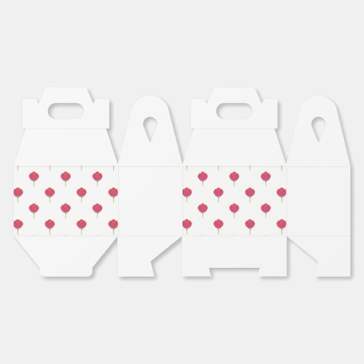 Pretty lush pink tulips pattern geschenkschachtel (Ungeklappt)