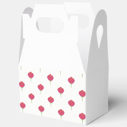 Pretty lush pink tulips pattern geschenkschachtel (Offen)