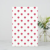 Pretty lush pink tulips pattern Paper sheet (Stehend Vorderseite)