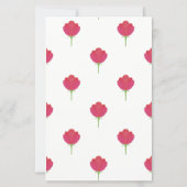 Pretty lush pink tulips pattern Paper sheet (Rückseite)