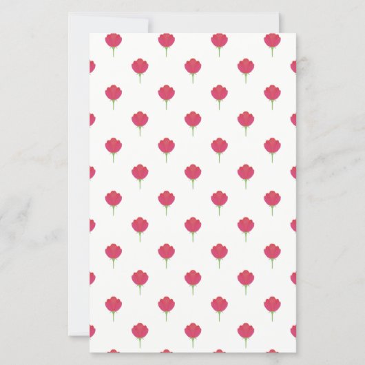 Pretty lush pink tulips pattern Paper sheet (Vorderseite)