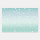 Pretty Mint White Bokeh Dots Celebration Christmas Geschenkpapier Set (Vorderseite 3)