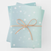 Pretty Mint White Bokeh Dots Celebration Christmas Geschenkpapier Set (Beispiel)