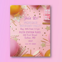 Pretty n Pink! Custom Birthday Party Invitation Einladung
