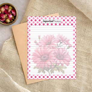 Pretty n Pink Floral_ Wichtige Hinweise Notizblock
