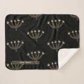 Pretty Night Mimosa Floral Customize Sherpadecke (Vorderseite (Horizontal))