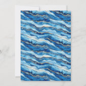 Pretty Ocean Wave Heart 75th Birthday Einladung (Rückseite)