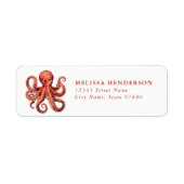 Pretty Octopus Return Address Labels (Vorne)