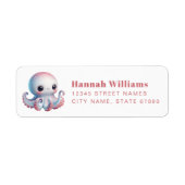 Pretty Octopus Return Address Labels (Vorne)