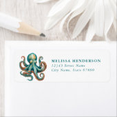 Pretty Octopus Return Address Labels (Insitu)