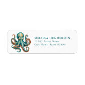 Pretty Octopus Return Address Labels (Vorne)