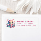 Pretty Octopus Return Address Labels (Insitu)
