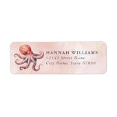 Pretty Octopus Return Address Labels (Vorne)