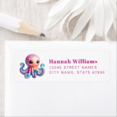 Pretty Octopus Return Address Labels (Insitu)