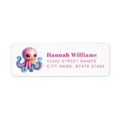 Pretty Octopus Return Address Labels (Vorne)