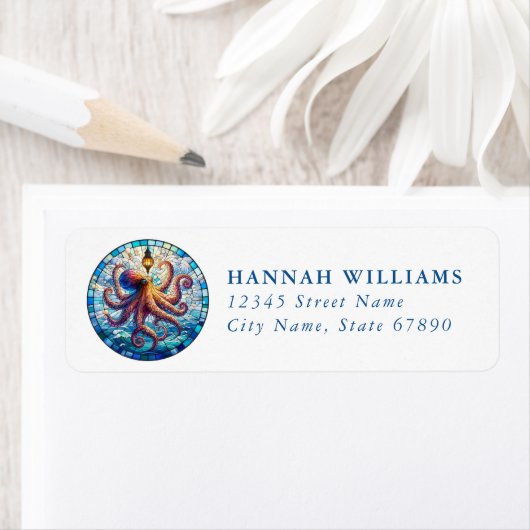 Pretty Octopus Return Address Labels (Insitu)