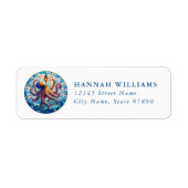 Pretty Octopus Return Address Labels (Vorne)