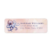 Pretty Octopus Return Address Labels (Vorne)