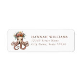 Pretty Octopus Return Address Labels (Vorne)
