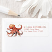 Pretty Octopus Return Address Labels (Insitu)