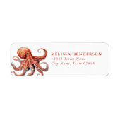 Pretty Octopus Return Address Labels (Vorne)