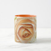 Pretty Orange Cream Rose Art Coffee Tea Mug Tasse (Zentrum)