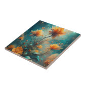 Pretty Orange Flowers Fliese (Seite)