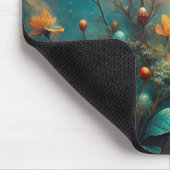 Pretty Orange Flowers Mousepad (Ecke)