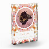 Pretty Orange Green Pet Cat Dog Memorial Keepsake Fotoblock (Links)