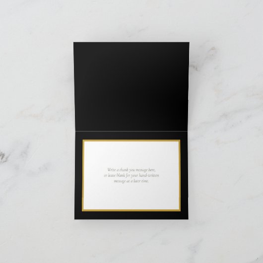 Pretty Orange/Red Dahlias Floral Bouquet Thank You Karte (Innenseite)