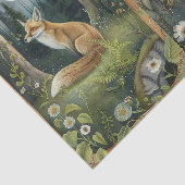 Pretty Pair of Foxes in the Forest Moonlight Seidenpapier (Ausschnitt)