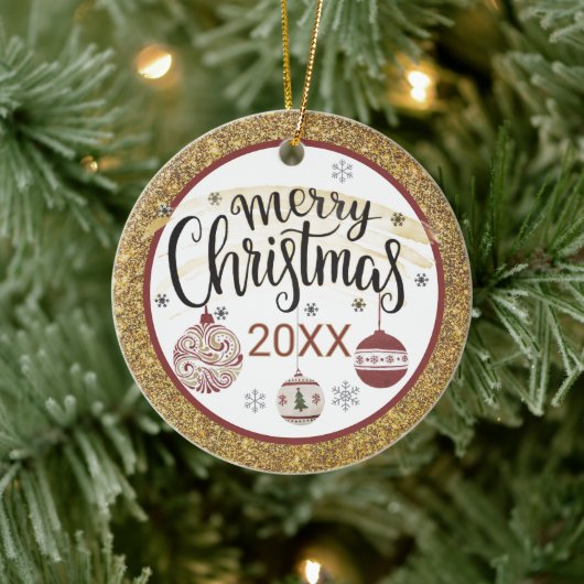 Pretty Paisley Custom Christmas Ornament (Baum)