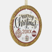 Pretty Paisley Custom Christmas Ornament (Rechts)