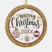 Pretty Paisley Custom Christmas Ornament (Vorne)