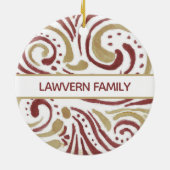 Pretty Paisley Custom Christmas Ornament (Hinten)