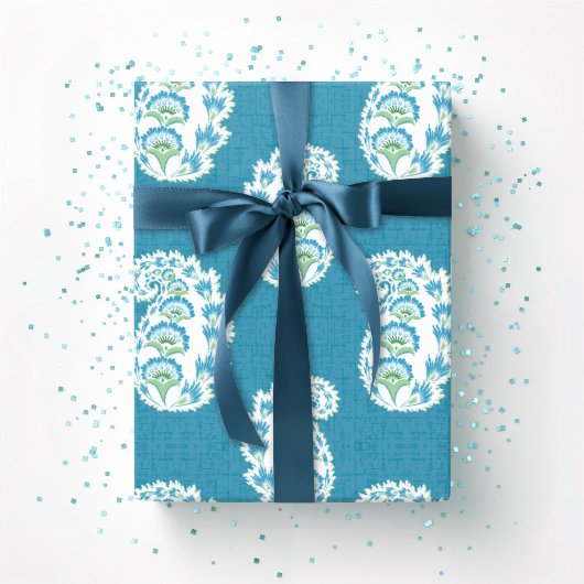 Pretty Paisley in Green and Aqua Geschenkpapier