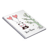 Pretty Panda Girly Pink Custom Notizblock (Rechte Seite)