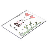 Pretty Panda Girly Pink Custom Notizblock (Linke Seite)