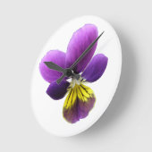 Pretty Pansy Wall Clock Runde Wanduhr (Winkel)