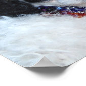 Pretty Parti Poodle Puppy Face Poster (Ecke)