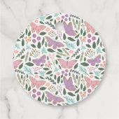 Pretty Pastel Butterflies Thank You Geschenkanhänger (Rückseite)