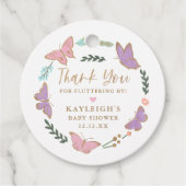 Pretty Pastel Butterflies Thank You Geschenkanhänger (Vorderseite)