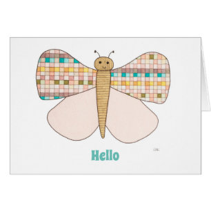 Pretty Pastel Butterfly Art Notecard-Erin Brie