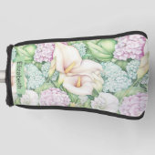 Pretty Pastel Calla Lily Personalized Golf Headcover (Vorderseite)
